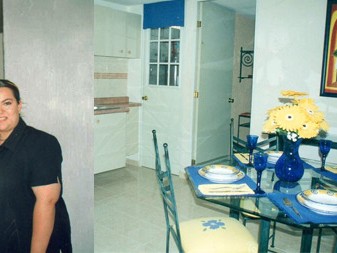 Comedor de una casa recuperada Infonavit en Puebla
